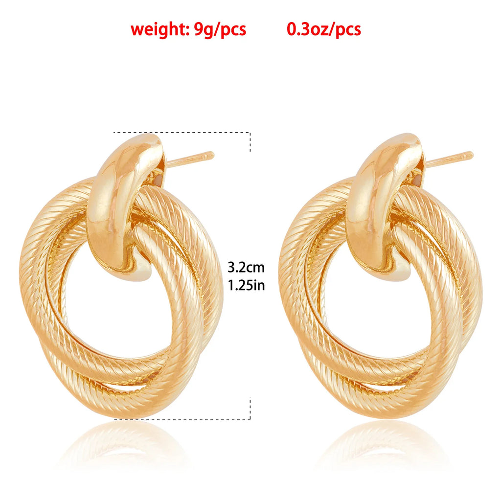 Twisted Double Hoop Earrings - Fade Resistant