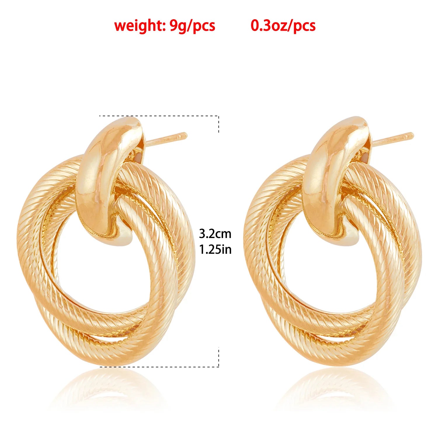 Twisted Double Hoop Earrings - Fade Resistant