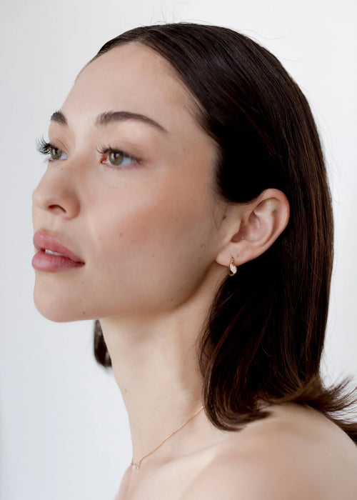 0.4CT(Each) Marquise Moissanite Earrings , .925 Sterling Silver- 18k Gold Plated