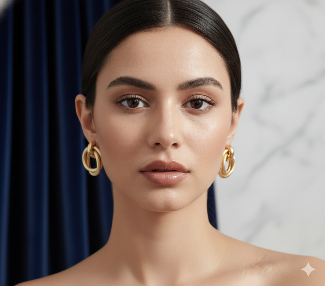 Twisted Double Hoop Earrings - Fade Resistant