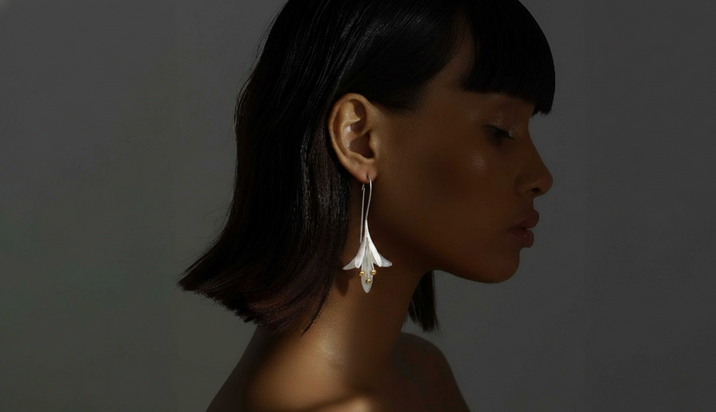 Lily Drop Earrings - 925 Sterling Silver Plated